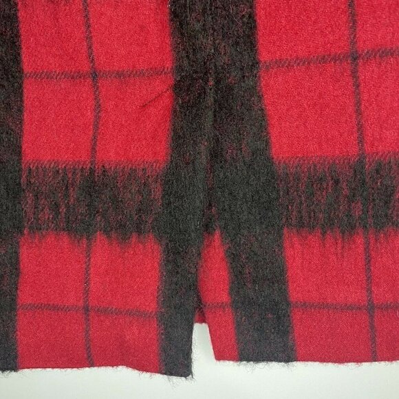 Talbots Petite Size 2P Red Black Pencil Skirt Wool Blend Lined EUC - Picture 5 of 6